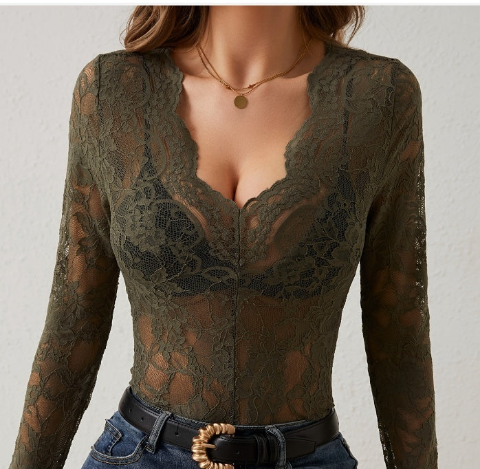 New Floral Lace Top For Women