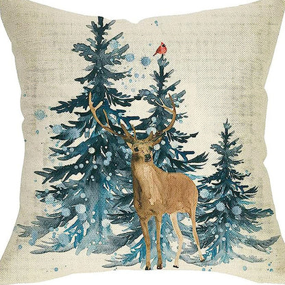 Winter Series Throw Pillow Cover Linen