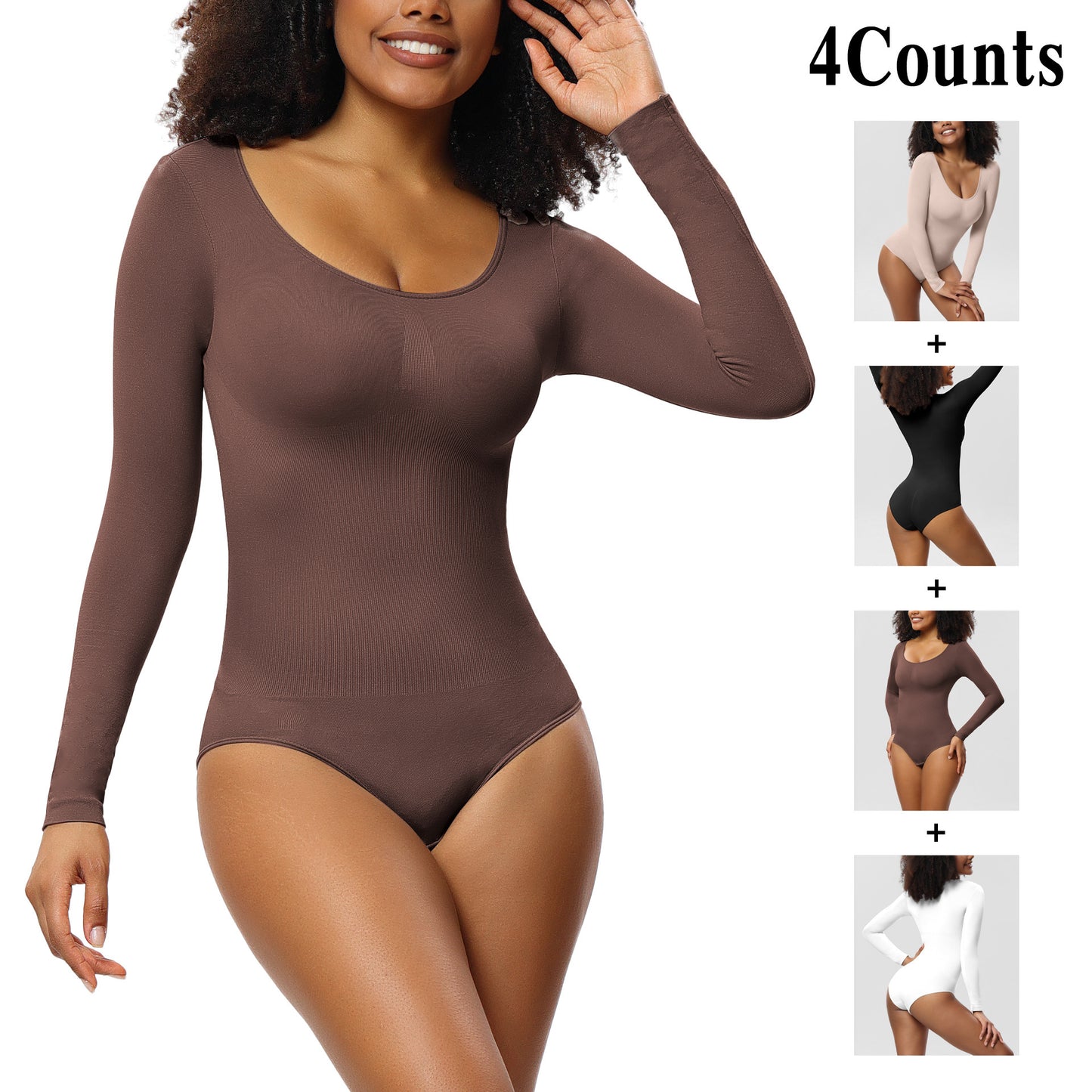 Jumpsuit Women's Bottoming Shirt Long Sleeve Corset One-piece Corset