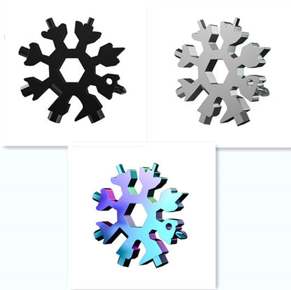 Snowflake Tool Card Portable Outdoor Emergency Octagonal Universal Snowflake