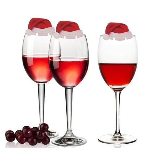 10 Paper Christmas Wine / Champagne Toppers