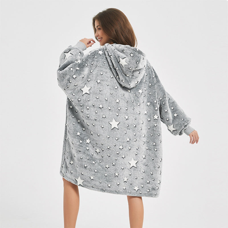 Luminous Design Oversized Pullover Nightgown with Pockets