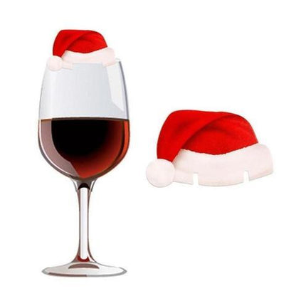 10 Paper Christmas Wine / Champagne Toppers