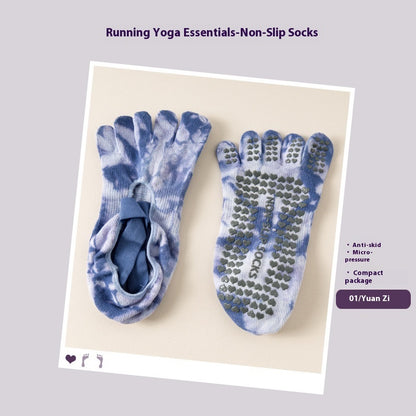 Yoga Non-slip Socks Tie-dyed Women's Five Fingers