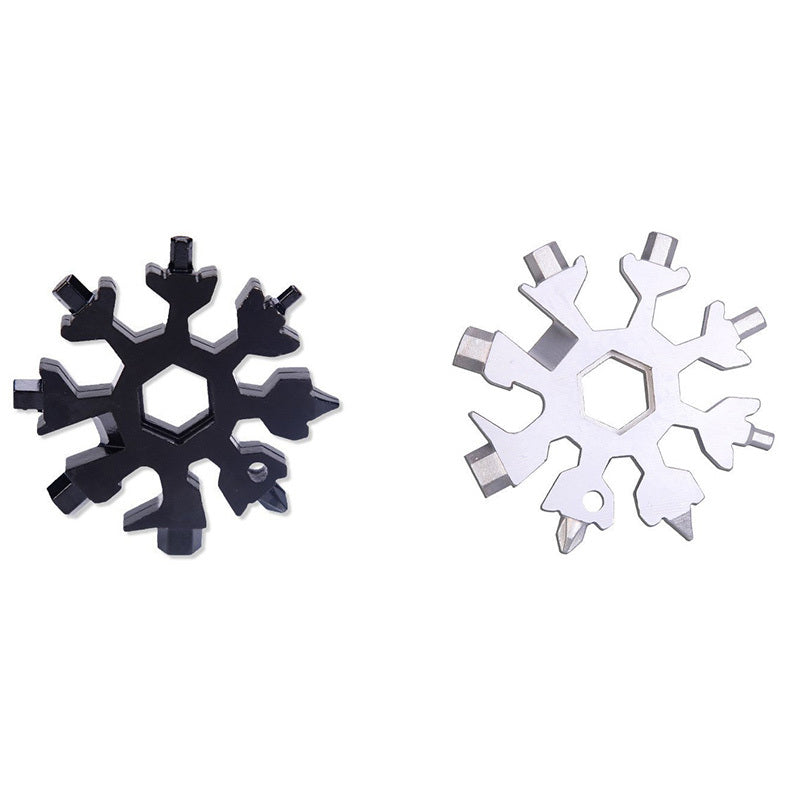 Snowflake Tool Card Portable Outdoor Emergency Octagonal Universal Snowflake