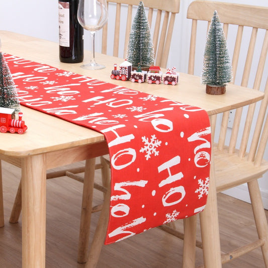 Christmas Table Flag Double Printing Snowman Table Mat