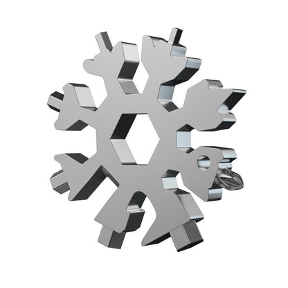 Snowflake Tool Card Portable Outdoor Emergency Octagonal Universal Snowflake