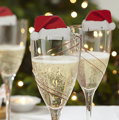 10 Paper Christmas Wine / Champagne Toppers