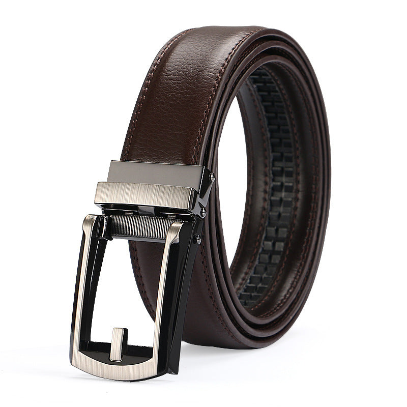 Two-layer Cowhide Automatic Buckle Men's Special Belt