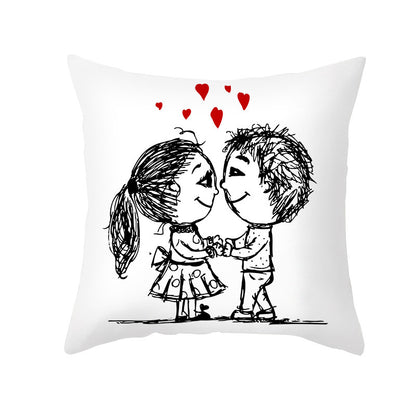 Home Valentine's Day Throw Pillow Cover