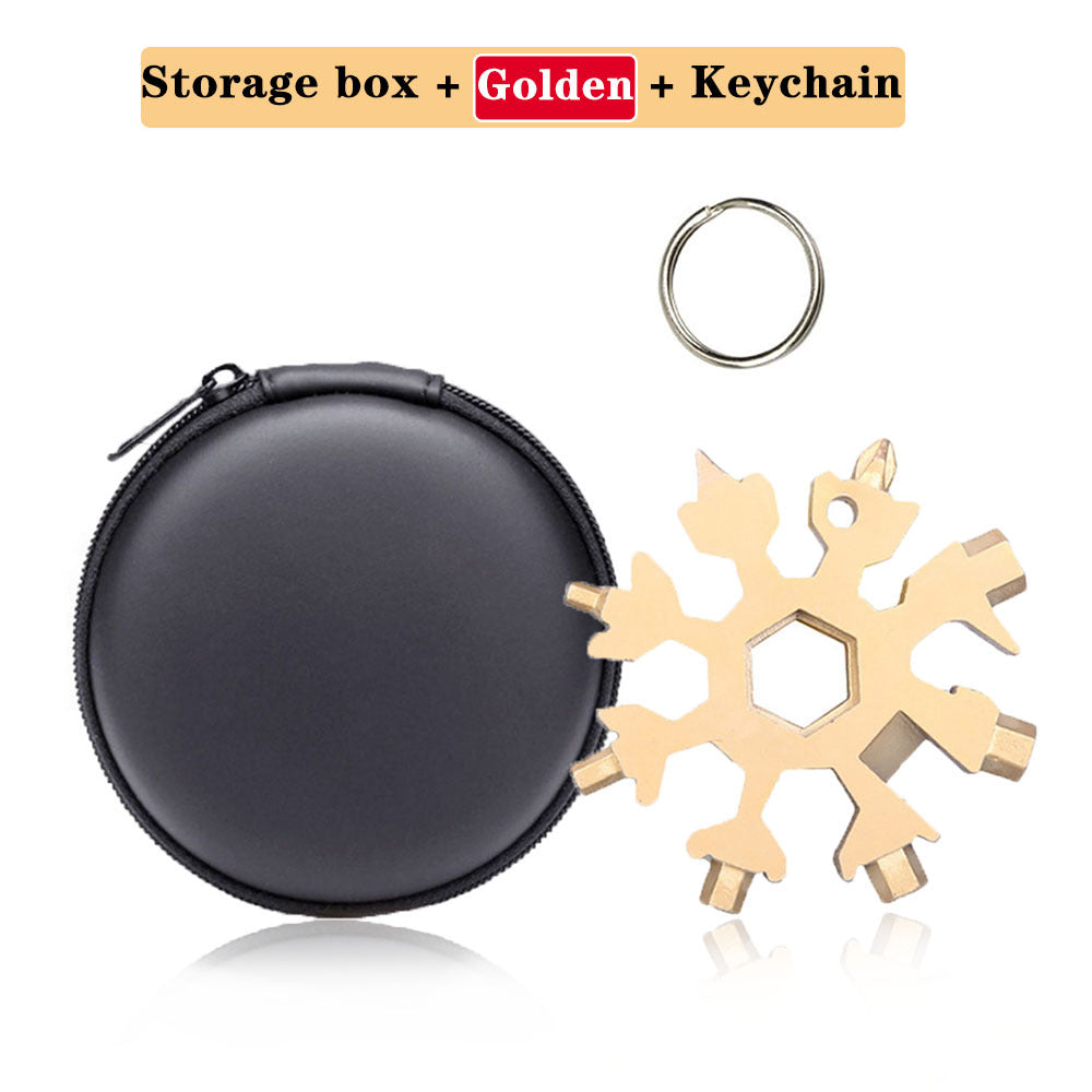 Snowflake Tool Card Portable Outdoor Emergency Octagonal Universal Snowflake