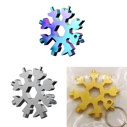 Snowflake Tool Card Portable Outdoor Emergency Octagonal Universal Snowflake