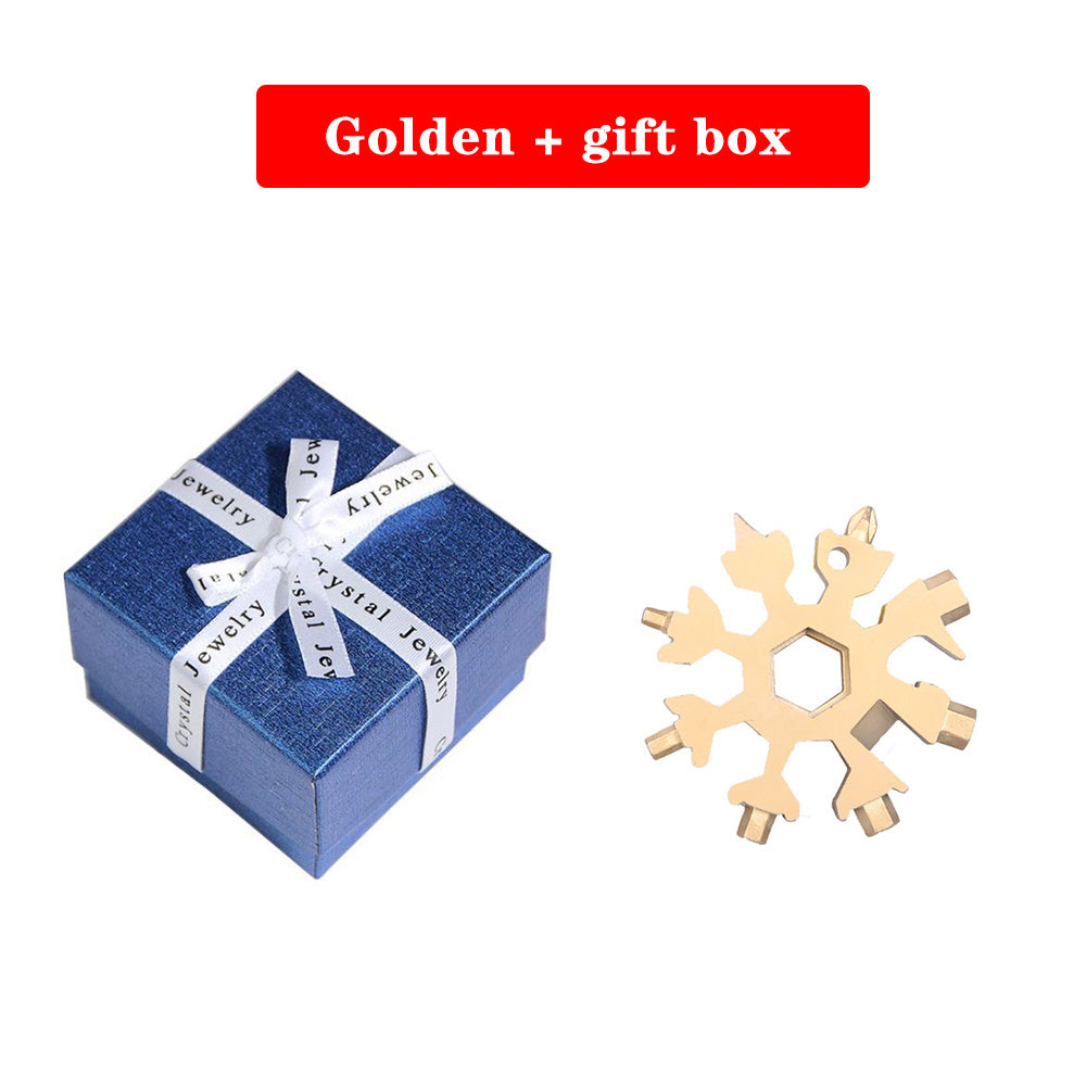 Snowflake Tool Card Portable Outdoor Emergency Octagonal Universal Snowflake