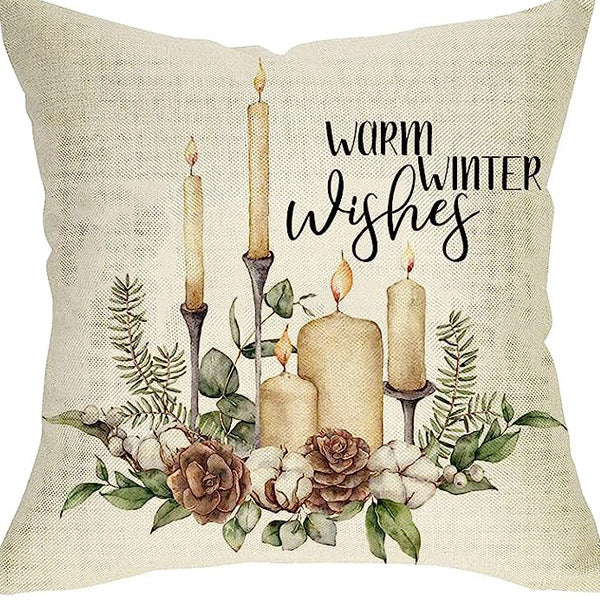 Winter Series Throw Pillow Cover Linen