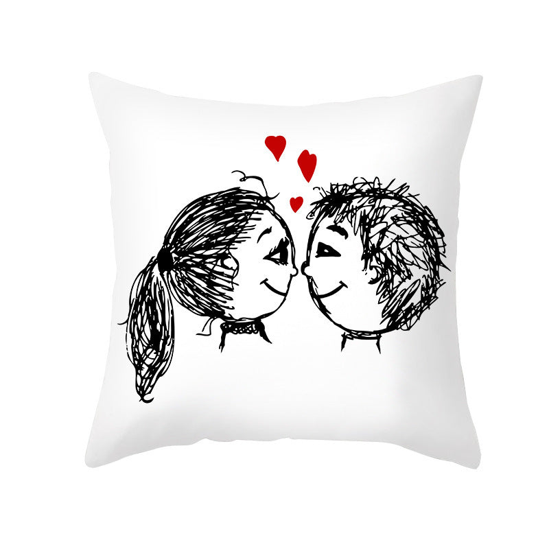 Home Valentine's Day Throw Pillow Cover