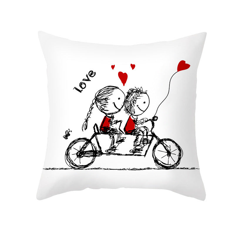 Home Valentine's Day Throw Pillow Cover