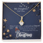 To My Daughter (Add Personalised Name) l Merry Christmas l Alluring Beauty necklace