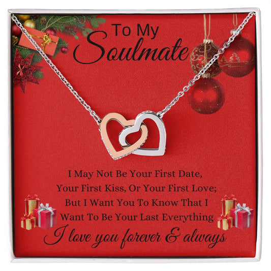 Red - To My Soulmate l Interlocking Heart - Xmas