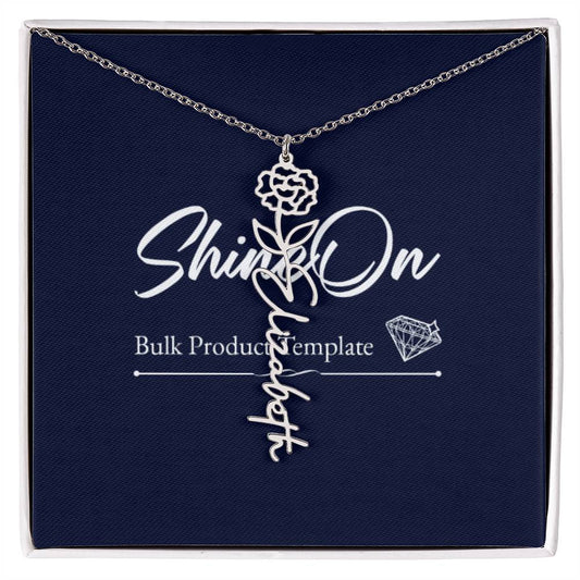 Personalised Flower Name Necklace