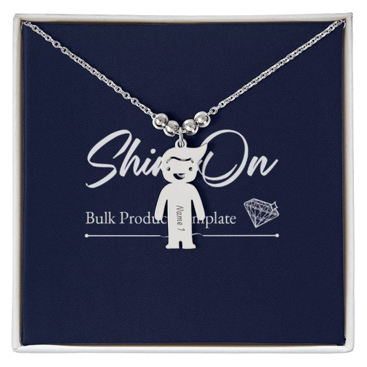 Engraved Kids Charm Necklace