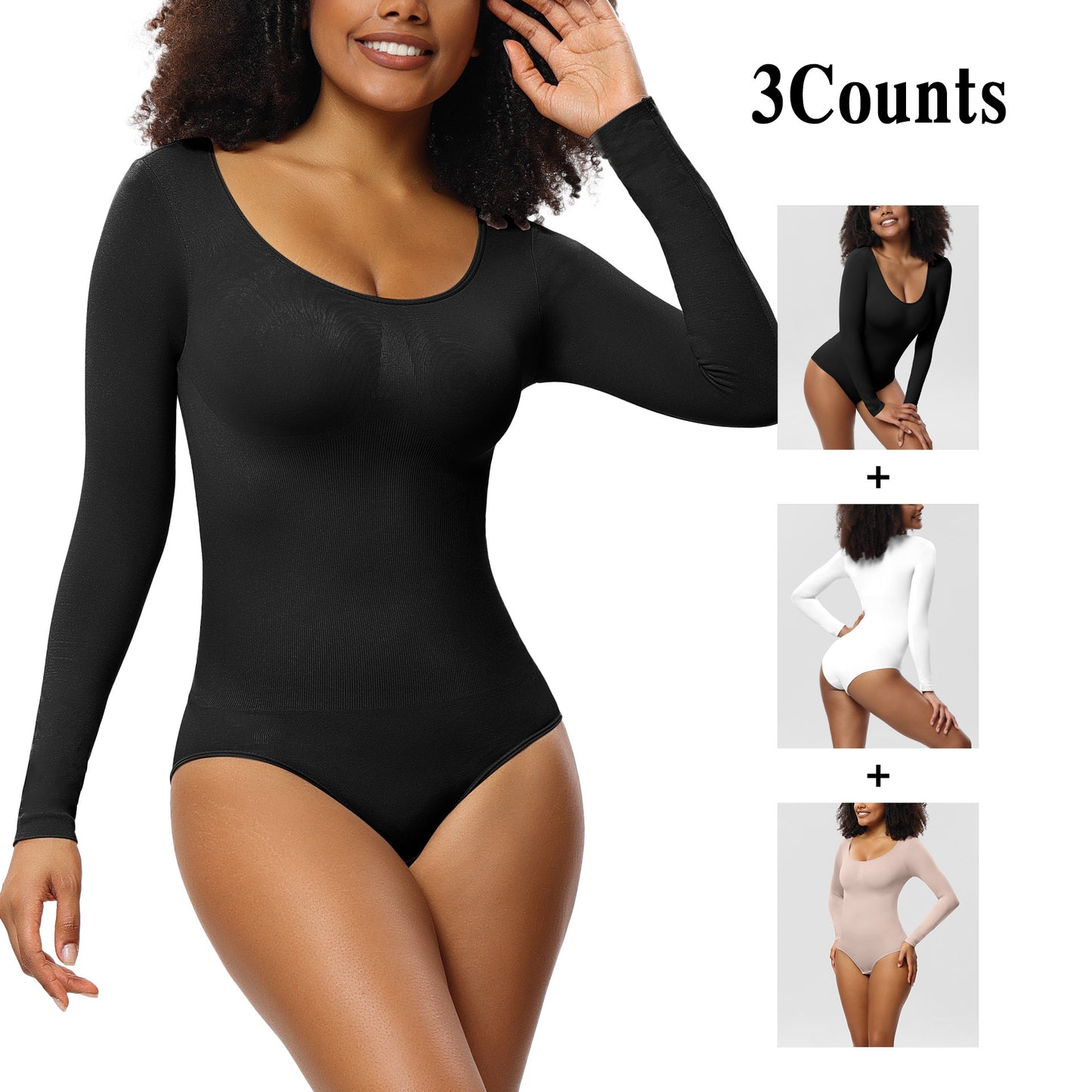 Jumpsuit Women's Bottoming Shirt Long Sleeve Corset One-piece Corset