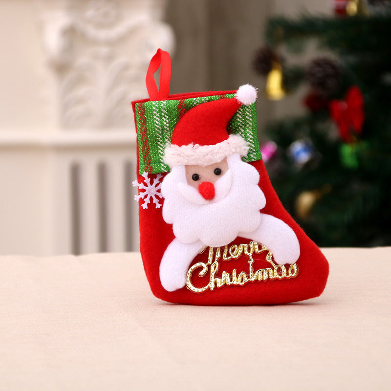 Christmas Decorations Santa Claus Socks Christmas Tree Pendant Christmas Socks Gift Bag Christmas Bag