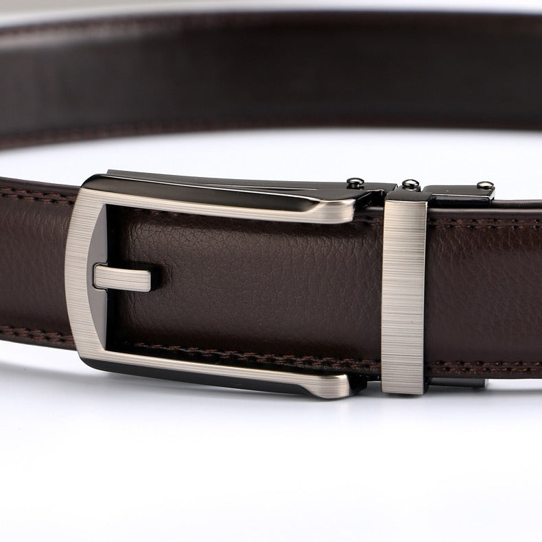 Two-layer Cowhide Automatic Buckle Men's Special Belt