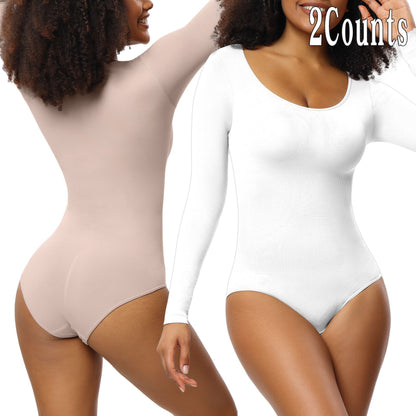 Jumpsuit Women's Bottoming Shirt Long Sleeve Corset One-piece Corset