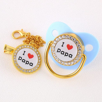 I Love PaPa Baby Bling Pacifier