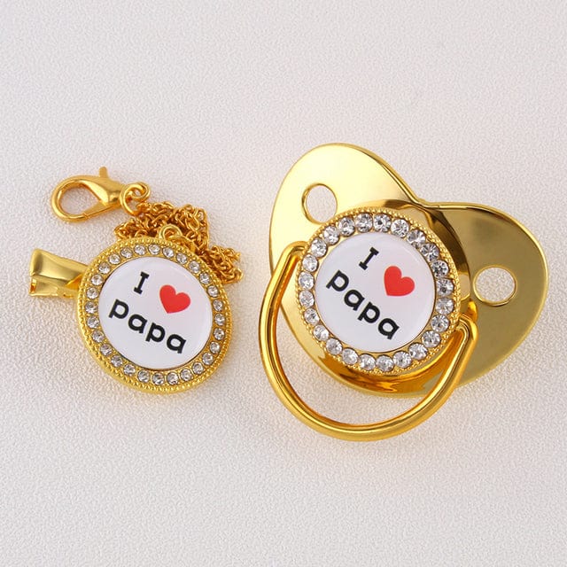 I Love PaPa Baby Bling Pacifier