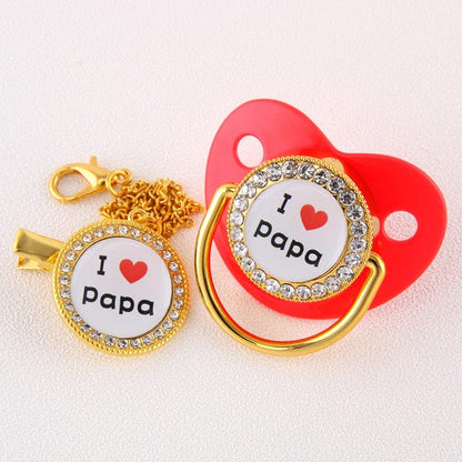 I Love PaPa Baby Bling Pacifier