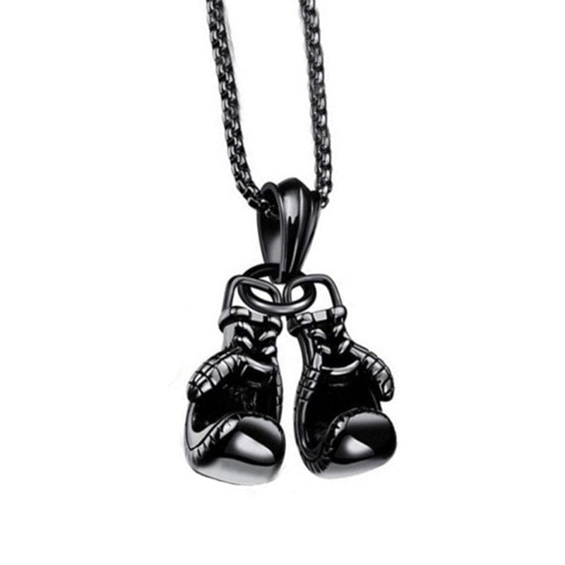 Fitness Boxing Gloves Metal Necklace