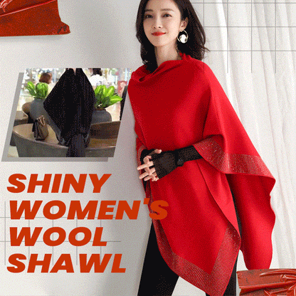 Shiny Women's Wool Shawl