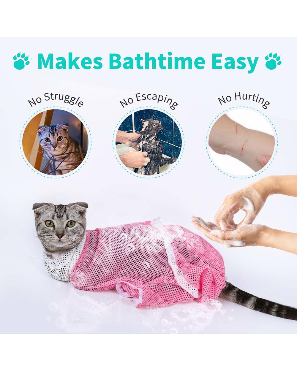 2nd Half Price - Multi-functional Pet Grooming Bath Bag
