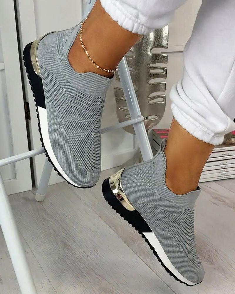 Elegant Elastic Slip-On Trainers