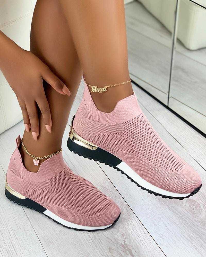 Elegant Elastic Slip-On Trainers