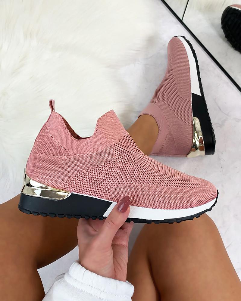 Elegant Elastic Slip-On Trainers