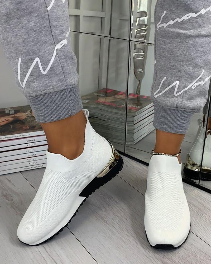 Elegant Elastic Slip-On Trainers