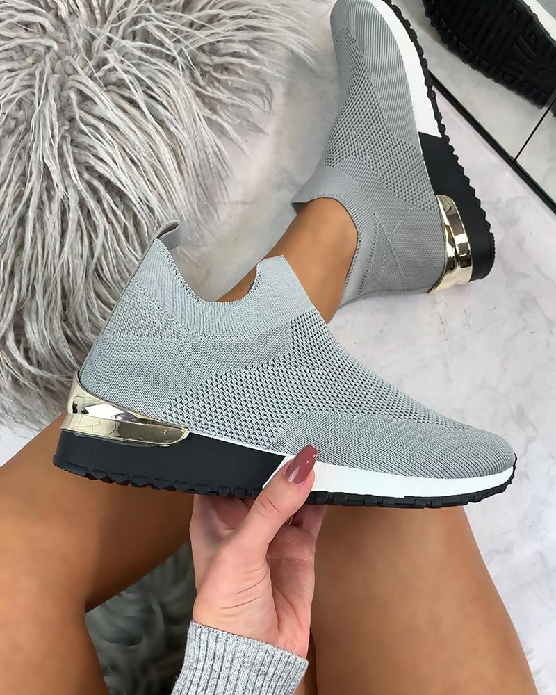 Elegant Elastic Slip-On Trainers