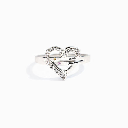 Personalised Heart Ring | upto 7 names