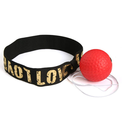 Boxing Reflex Ball Head Band Head-Mounted Boxing Speed Ball Sanda Combat Training Equipment with Bungee Cord 20G PU Foam Ball