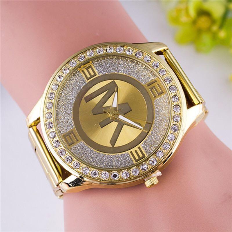 Gold top Studded luxury business  watch
