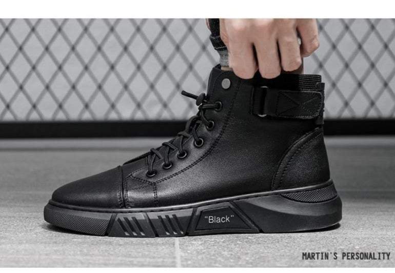 Martini' Black Leather Boots