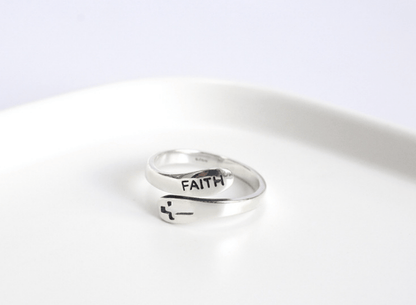 925 Sterling Silver Faith Ring