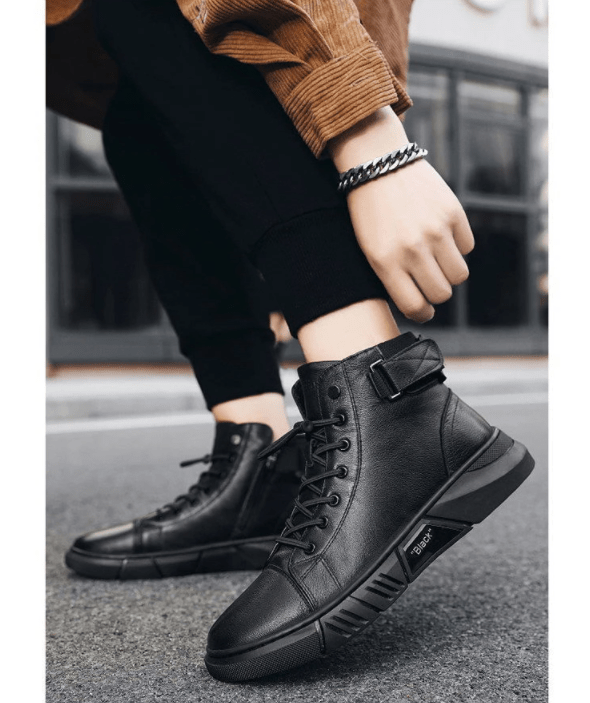 Martini' Black Leather Boots