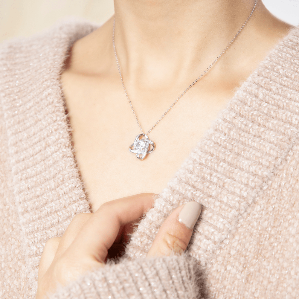 Daughter | I Love You | 925 Silver Love Knot Necklace