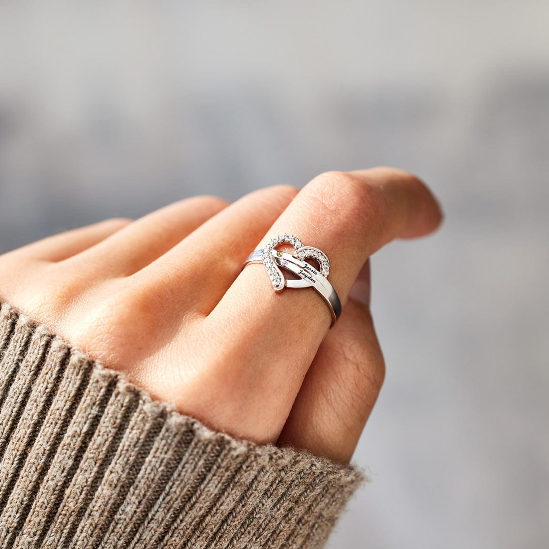 Personalised Heart Ring | upto 7 names