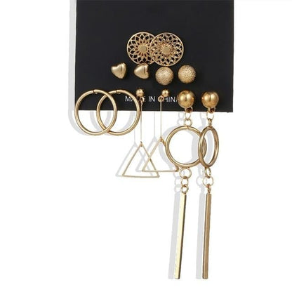 Women's Geometric Earrings Set