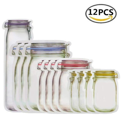 Portable Reusable Mason Jar Bags