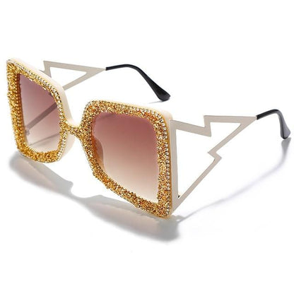 Oversized Rhinestone Sunglasses